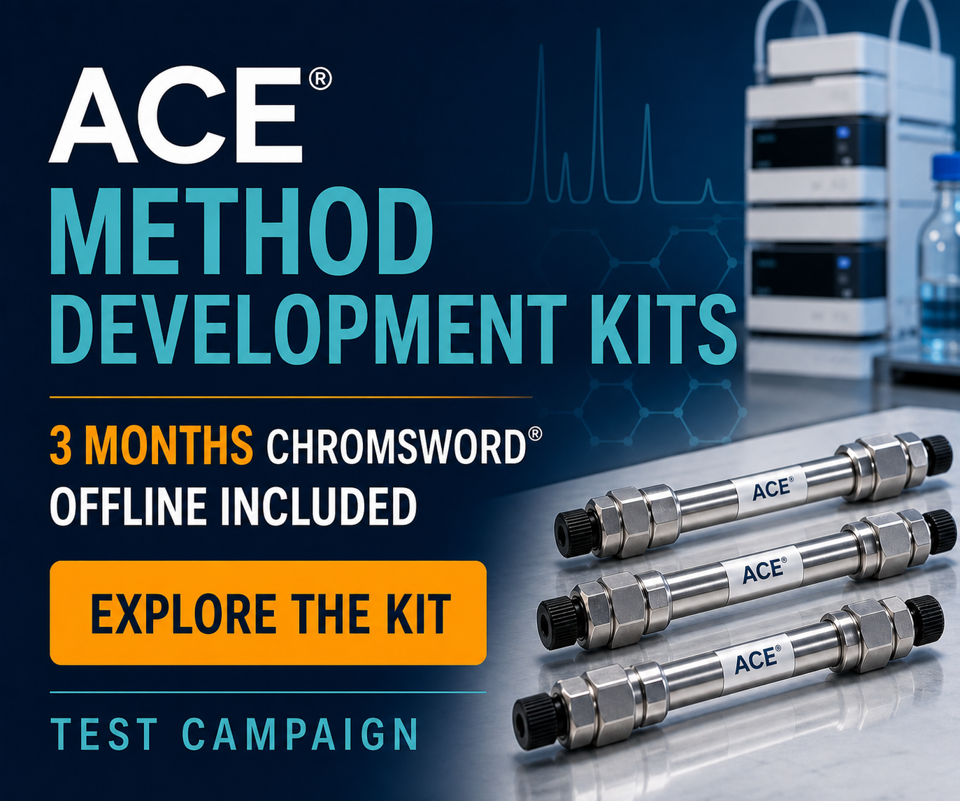 ACE method development kits with three months of ChromSword Offline