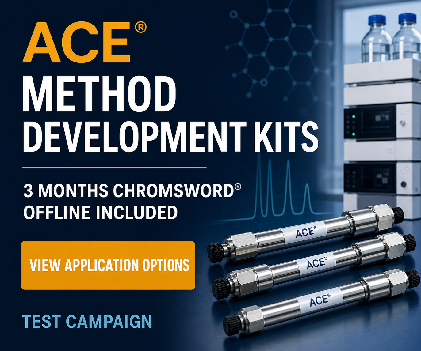 ACE method development kit application options with three months of ChromSword Offline